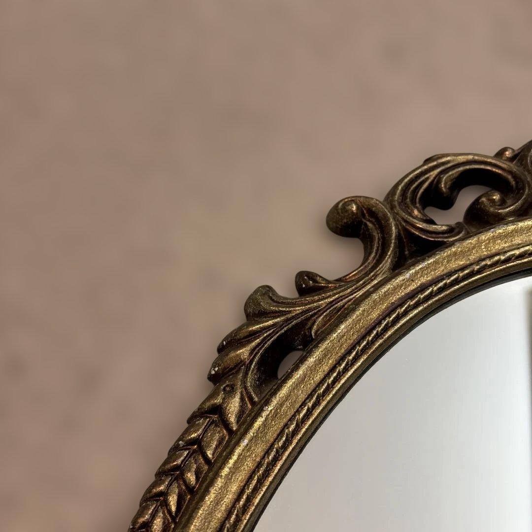 鏡 かがみ 壁掛け アンティーク ビンテージ 63.5×38.5㎝ ウォール