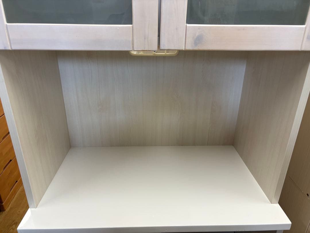 M084　スリム食器棚　食器棚　カップボード　上下分割可能　幅800mm