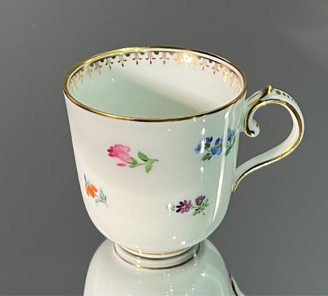Meissen マイセン/※珍品 1級品 Aカンテ 散らし小花　カップ＆ソーサー
