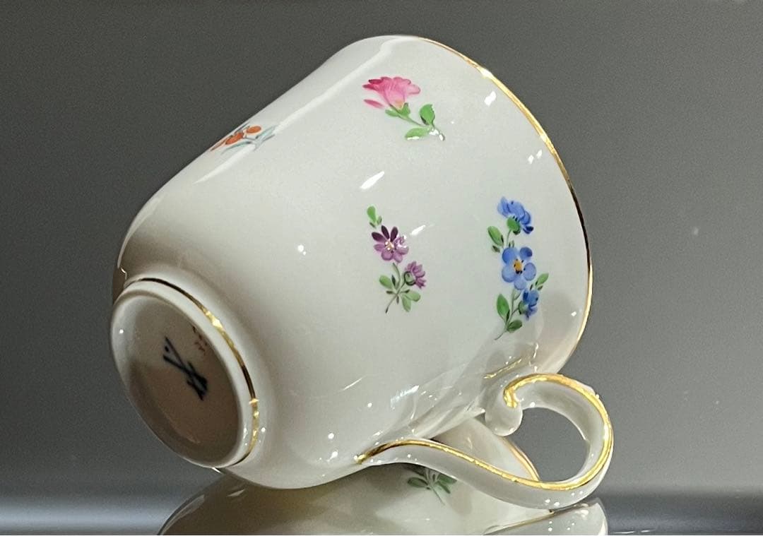 Meissen マイセン/※珍品 1級品 Aカンテ 散らし小花　カップ＆ソーサー