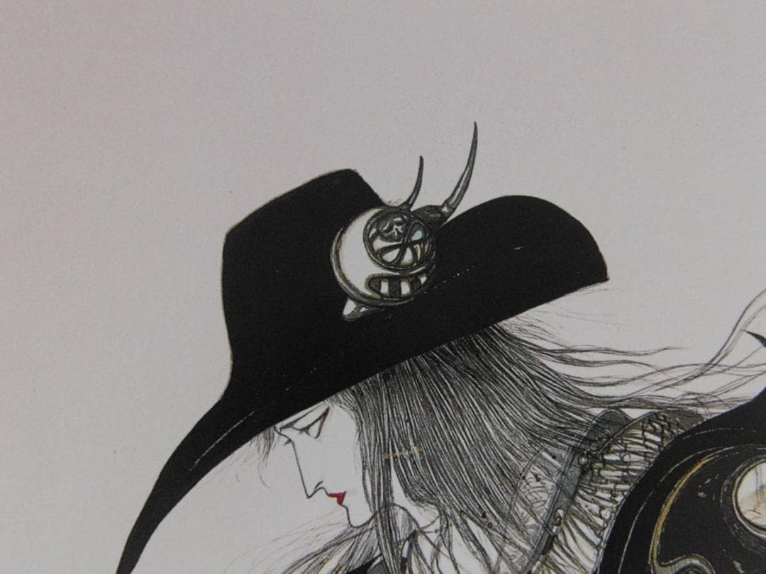 天野喜孝、【夢なりし】、希少な額装用画集より、状態良好、新品額装付