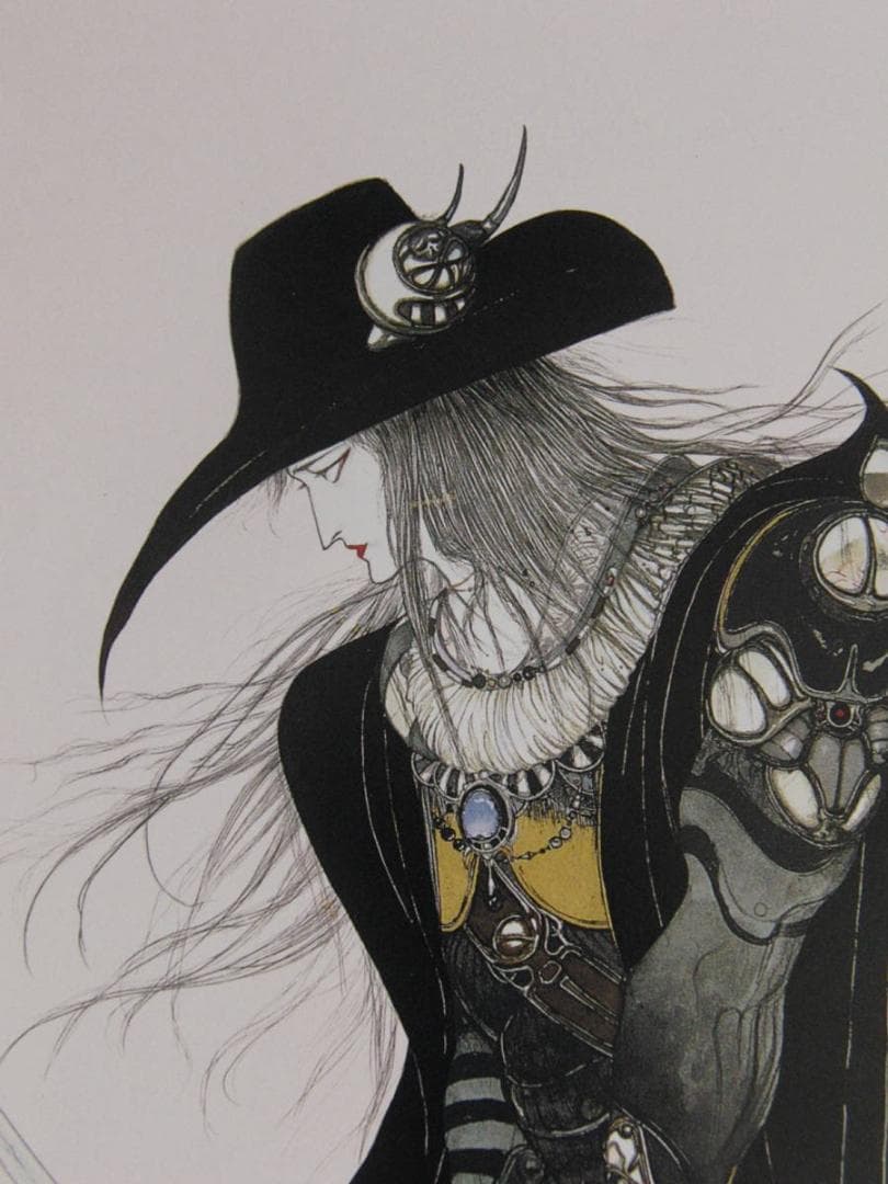 天野喜孝、【夢なりし】、希少な額装用画集より、状態良好、新品額装付