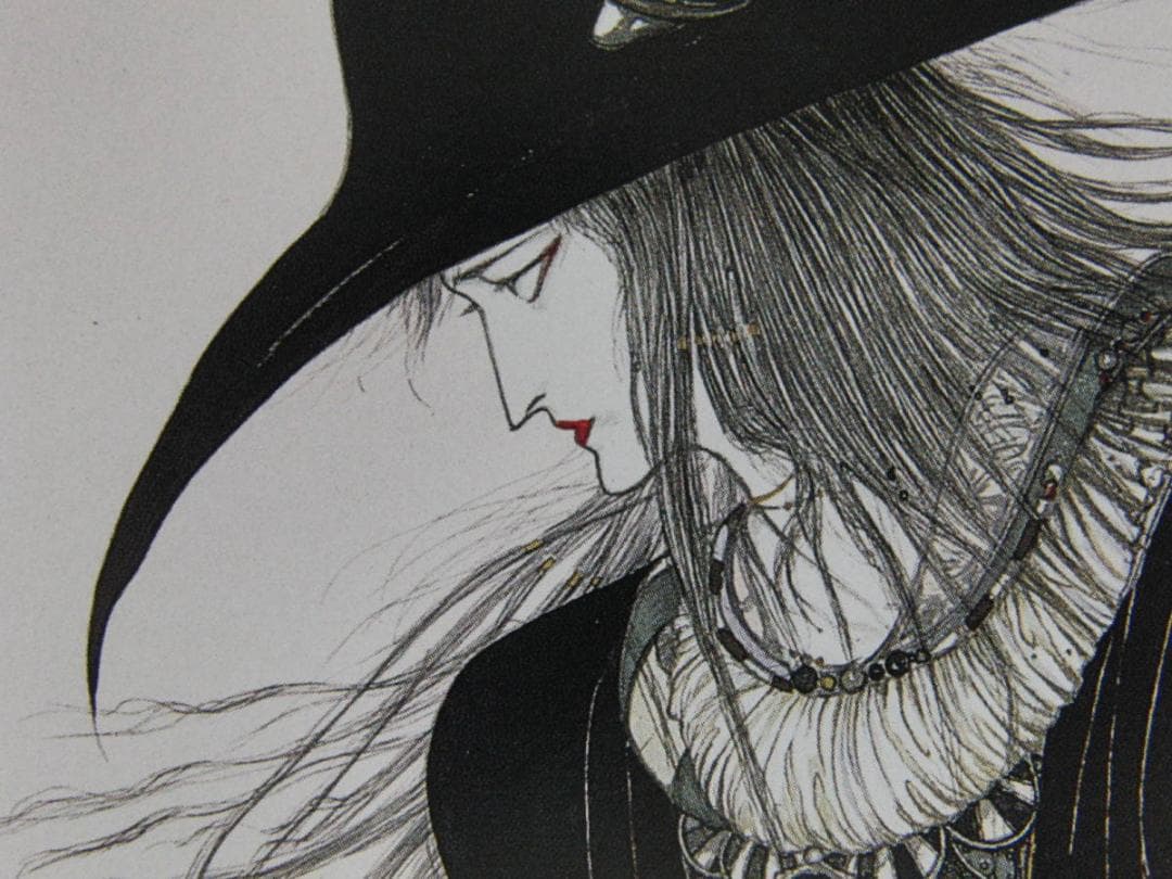 天野喜孝、【夢なりし】、希少な額装用画集より、状態良好、新品額装付