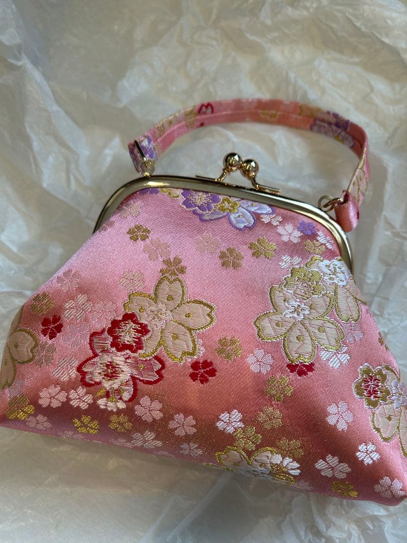 七五三 七歳　草履セット 桜模様 ピンク