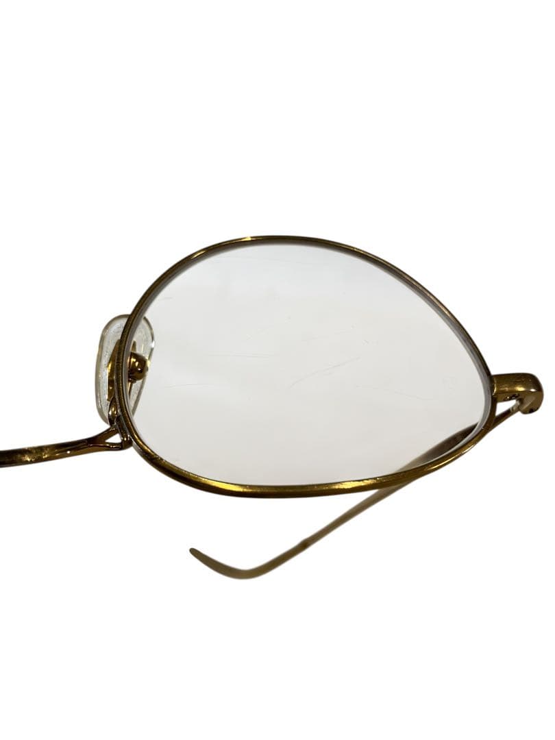 金子眼鏡 チタン ゴールド　オーバルフレーム メガネ　45⬜︎20-138 現状品