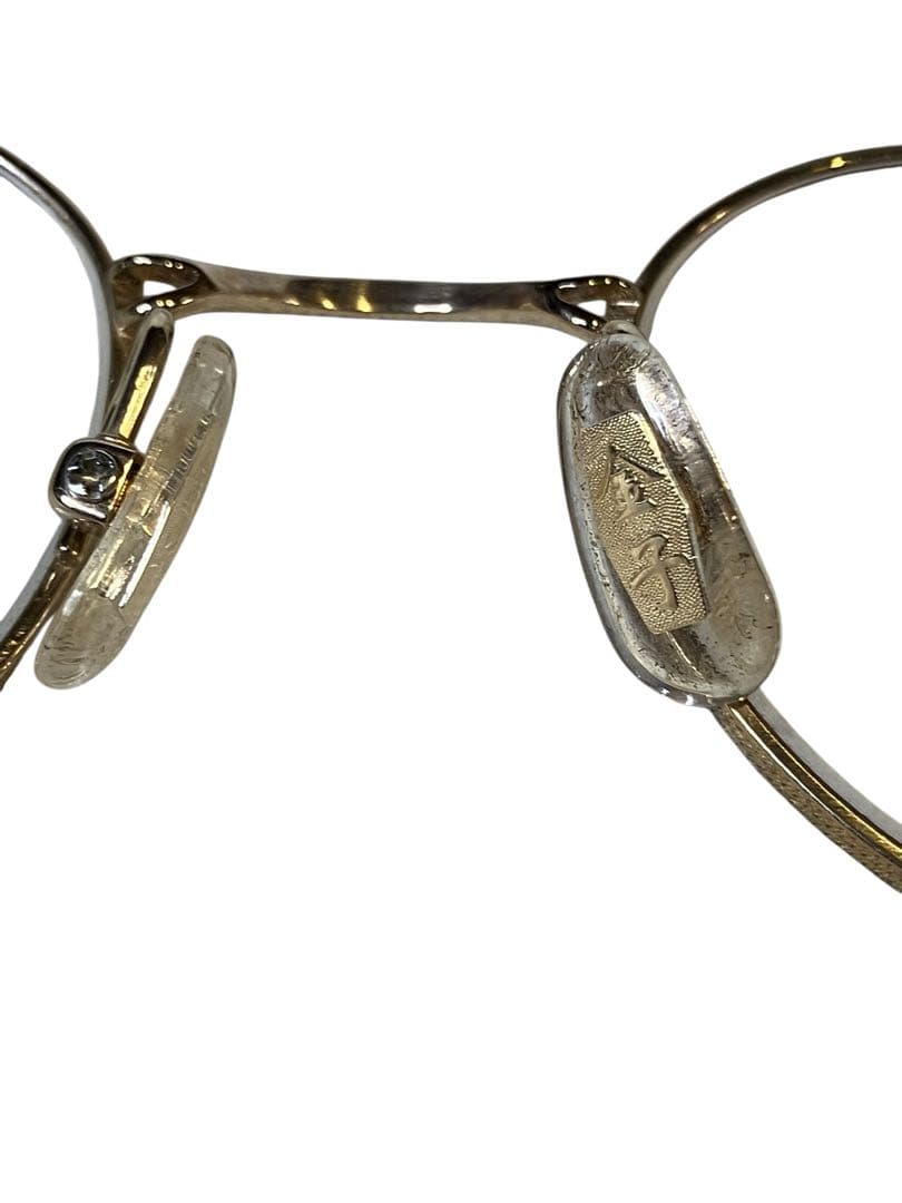 金子眼鏡 チタン ゴールド　オーバルフレーム メガネ　45⬜︎20-138 現状品