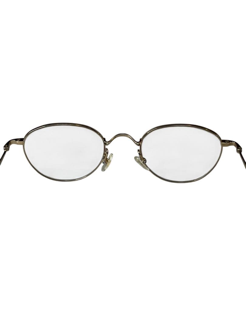金子眼鏡 チタン ゴールド　オーバルフレーム メガネ　45⬜︎20-138 現状品