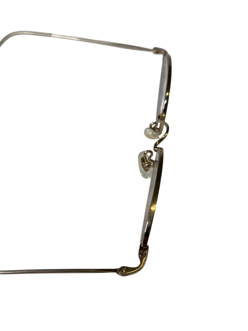 金子眼鏡 チタン ゴールド　オーバルフレーム メガネ　45⬜︎20-138 現状品