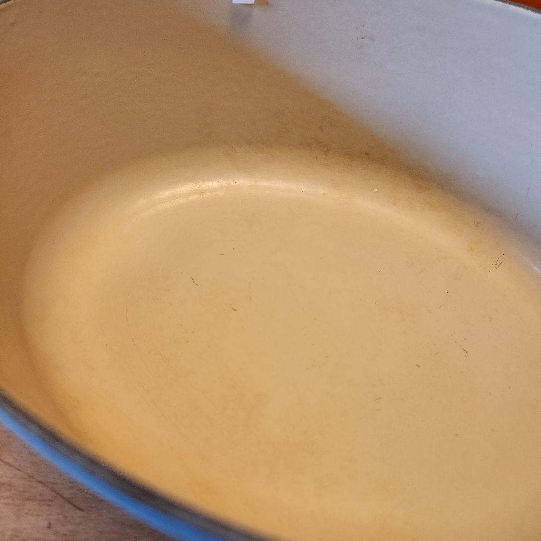 【廃盤】LE CREUSET　ココット オーバル　 23cm 　カリビアンブルー
