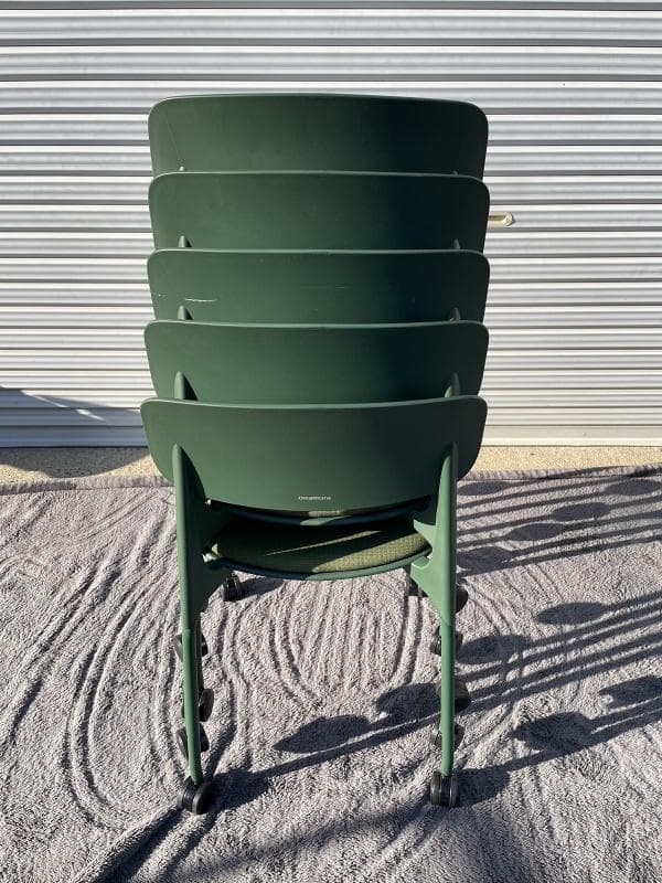 ②【美品】オカムラ 8124RL FPE8 5脚セット 座パッド・キャスター付