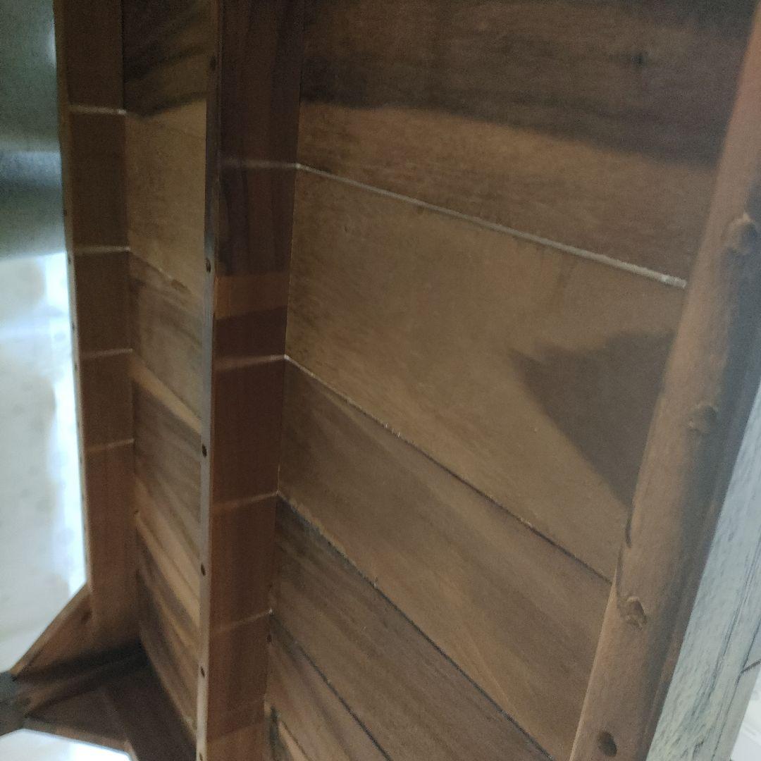 木製ローテーブル ダークブラウン