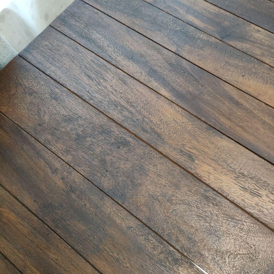 木製ローテーブル ダークブラウン