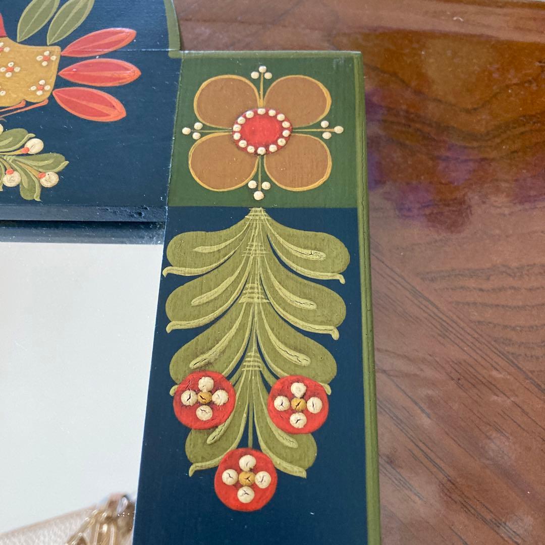 ハンガリー　ハンドメイドペイント　鏡