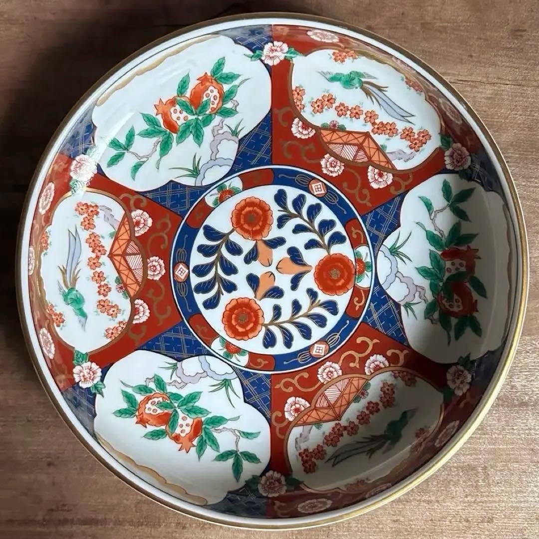 正月皿 有田焼 伊万里焼 大皿 金彩 赤絵 庫山窯 飾り 皿 お節皿