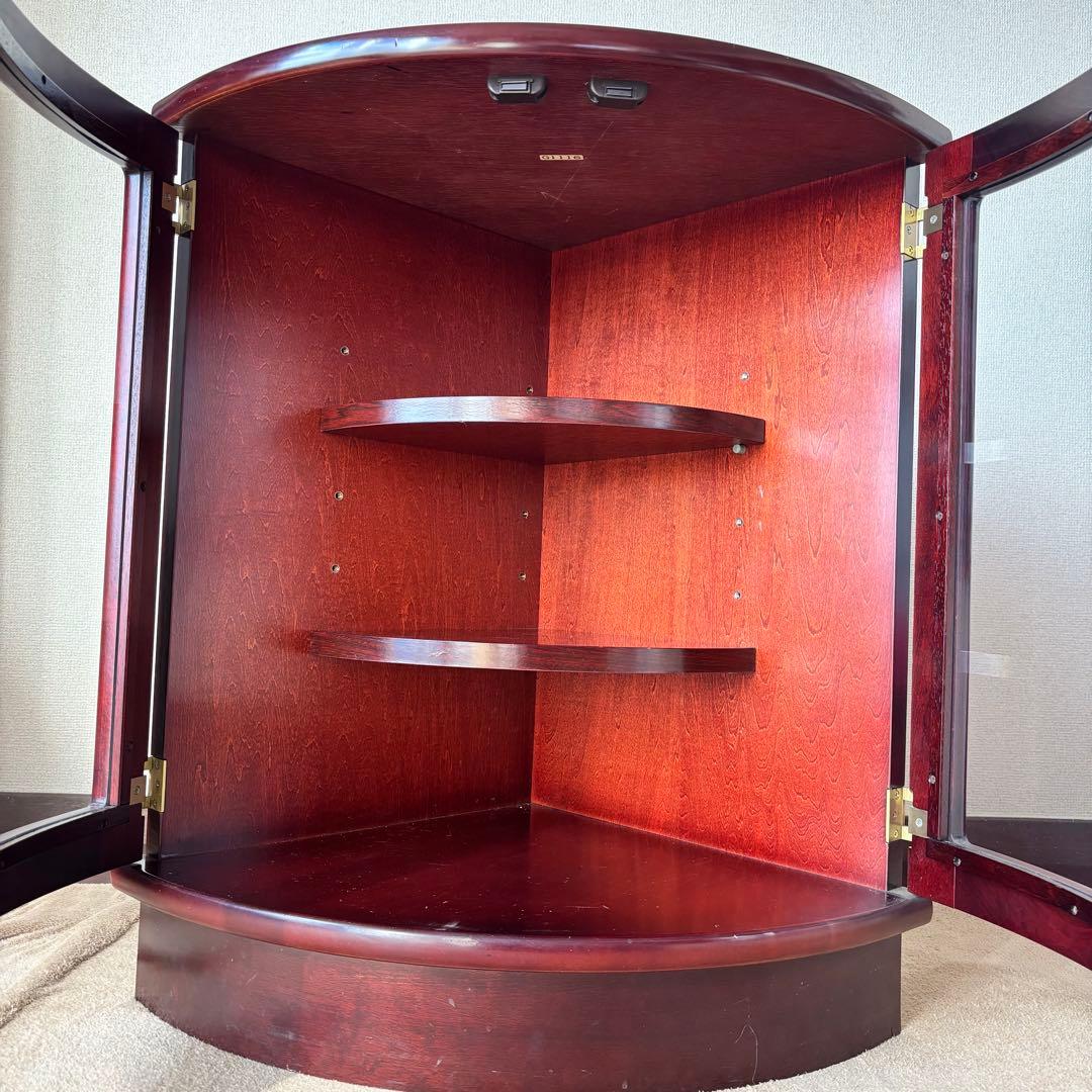 カリモク KARIMOKU コーナーキャビネット 木製 赤茶 オールド