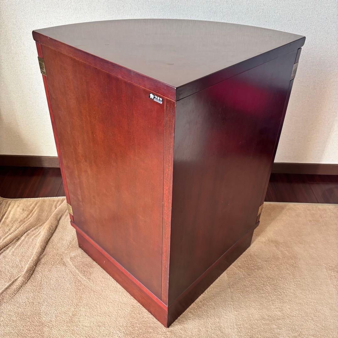 カリモク KARIMOKU コーナーキャビネット 木製 赤茶 オールド