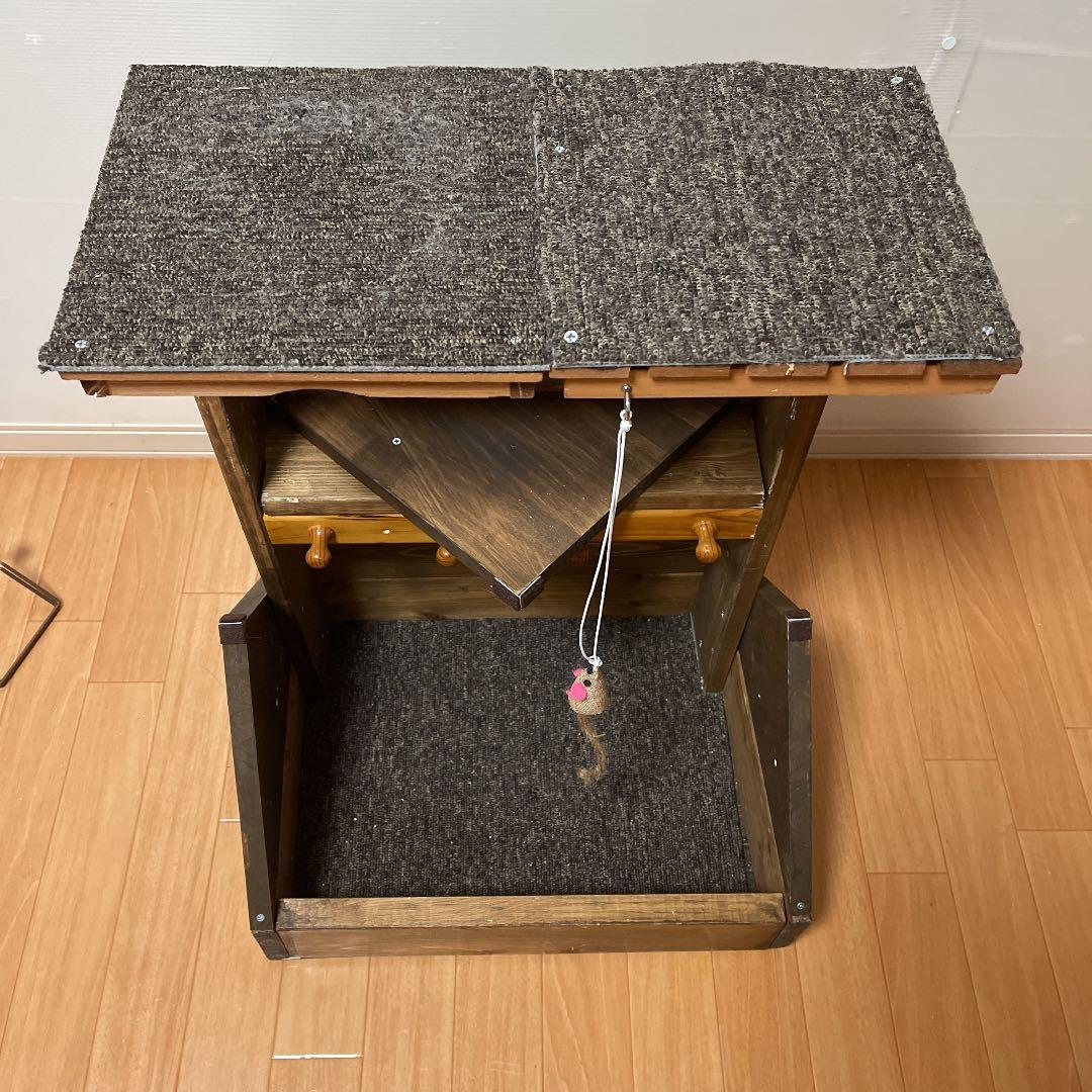 キャットタワー　DIY ハンドメイド　小屋　木製　物置