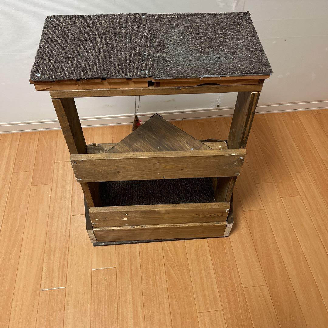 キャットタワー　DIY ハンドメイド　小屋　木製　物置