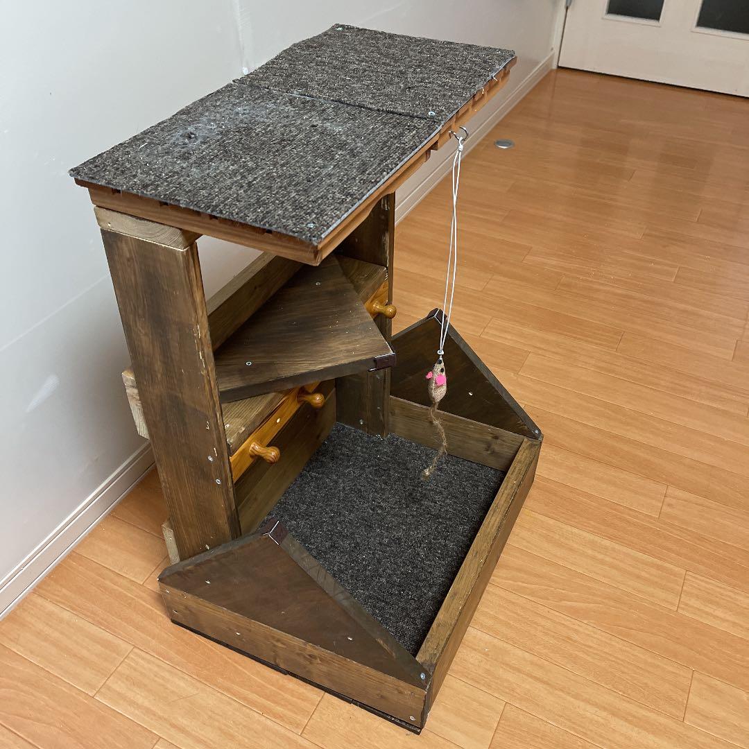 キャットタワー　DIY ハンドメイド　小屋　木製　物置