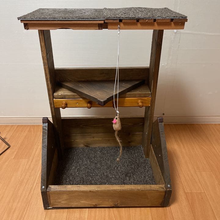 キャットタワー　DIY ハンドメイド　小屋　木製　物置