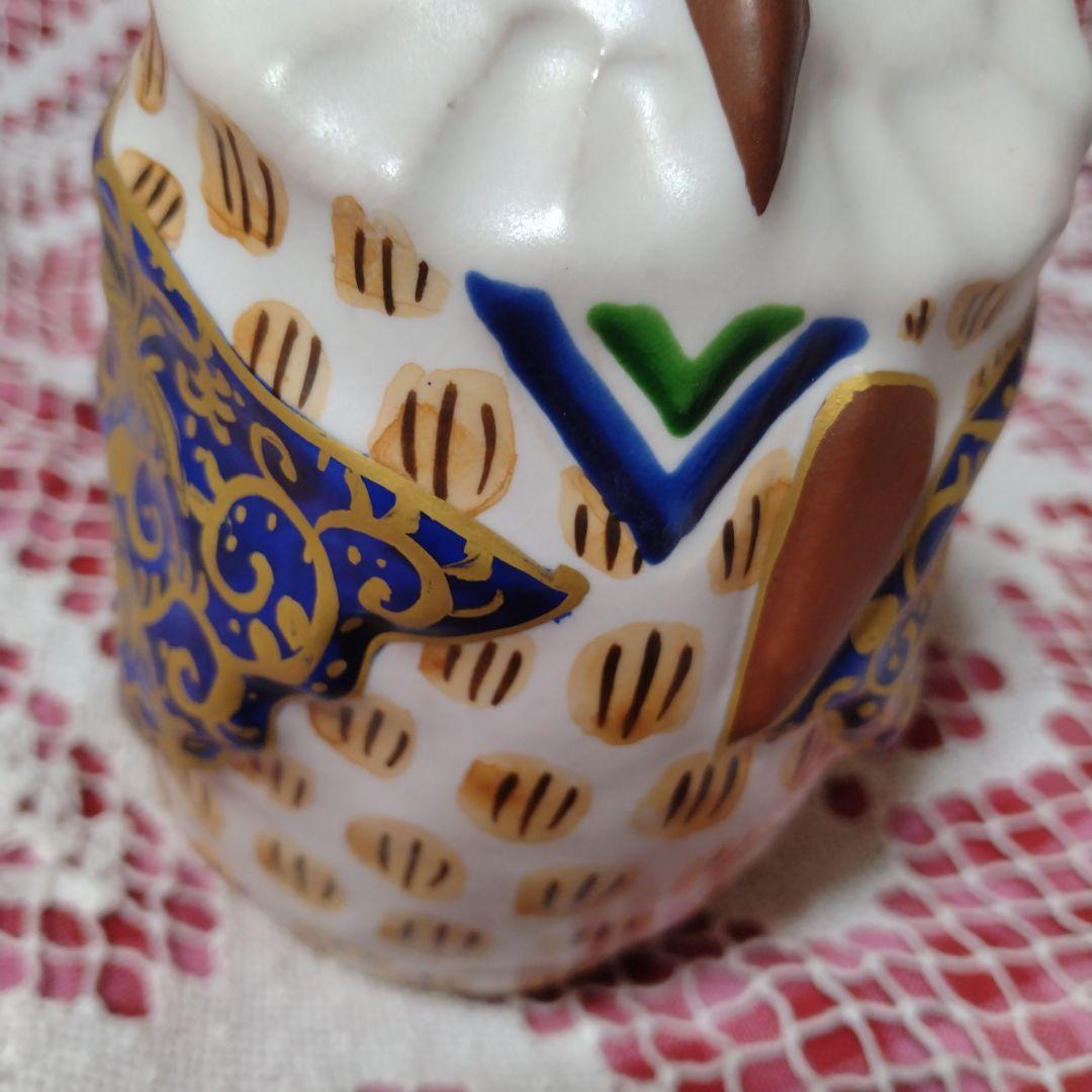 新開寛山　ふくろう　焼き物　お雛様　置物　おひなさま