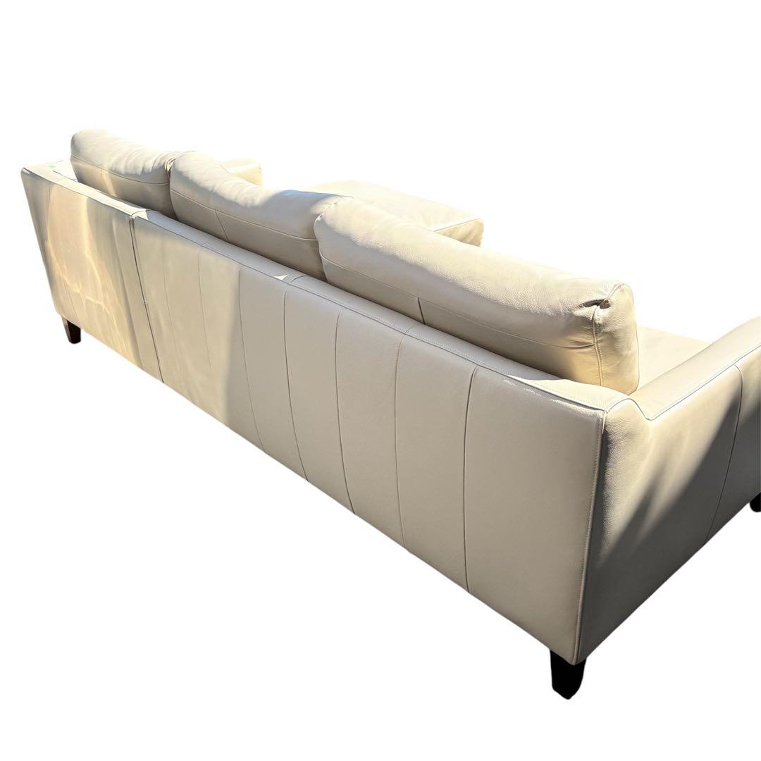 アクタス ACTUS L字型ソファ レザー アイボリー