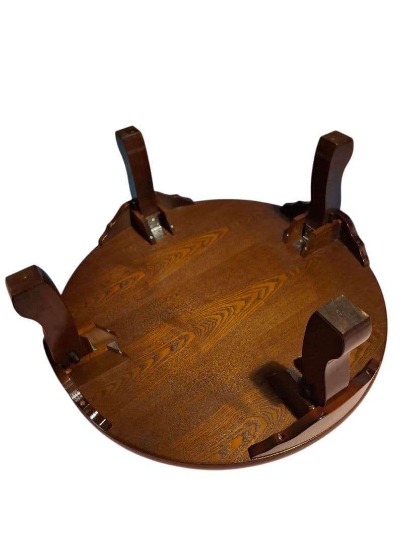 木製 ちゃぶ台 直径75cm 折りたたみ式 ローテーブル