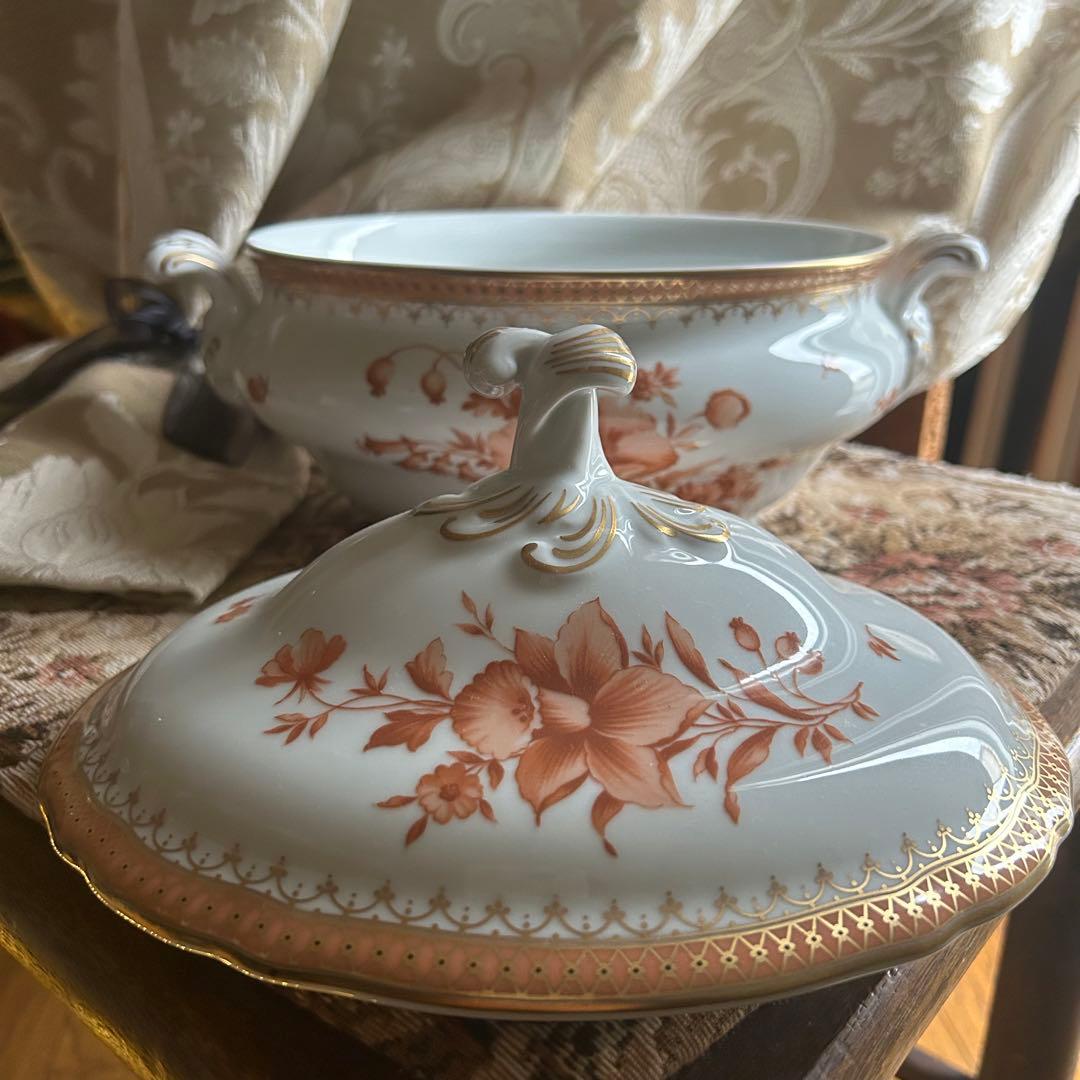 ドイツ製 Hutschenreuther 美しいfleur❁大きなスーピエール