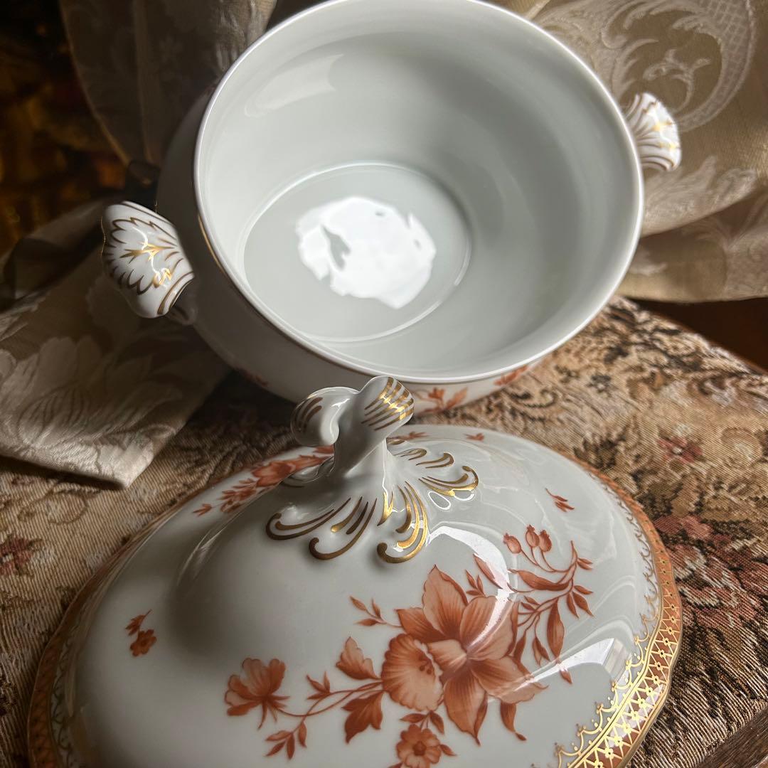 ドイツ製 Hutschenreuther 美しいfleur❁大きなスーピエール