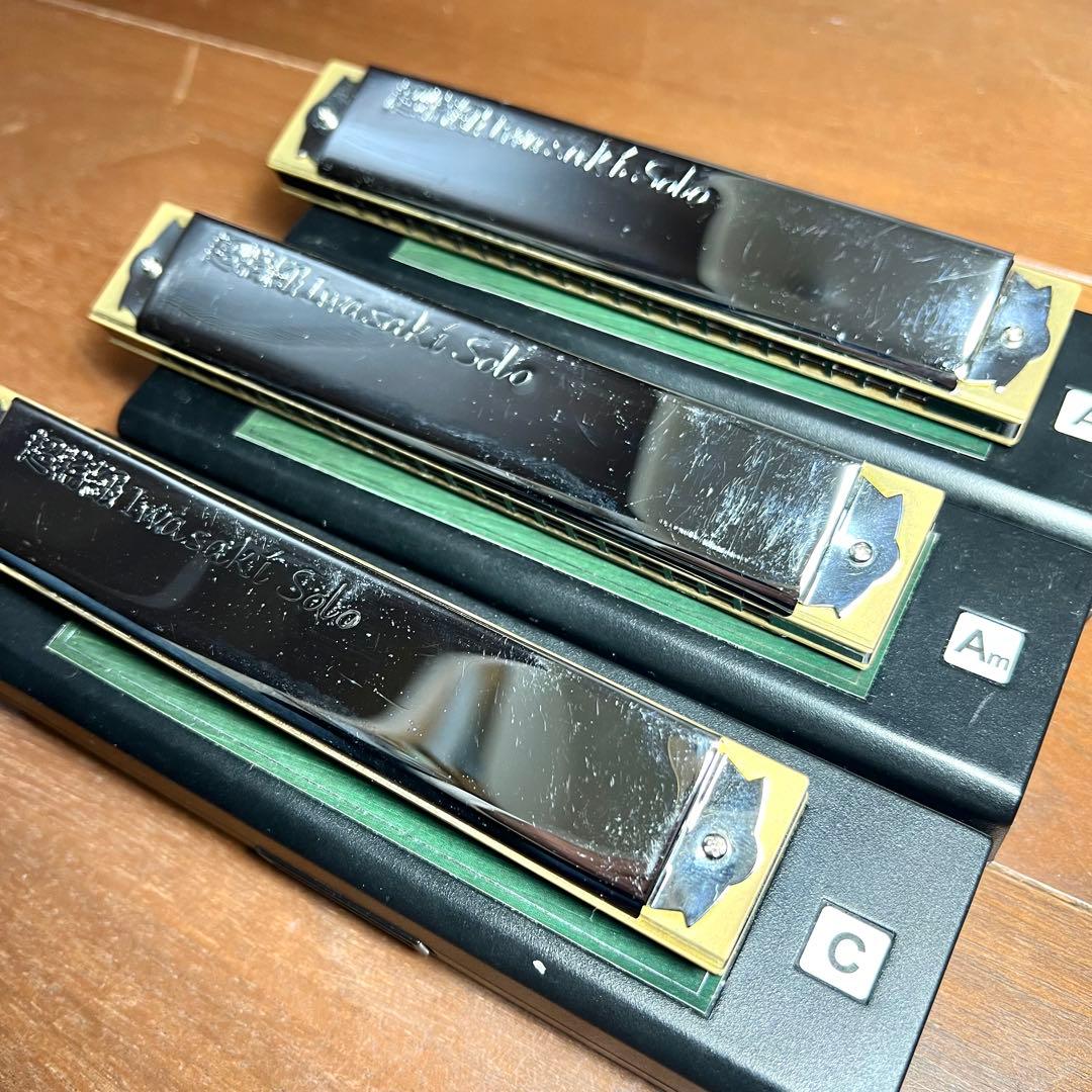 超特級 トンボ イワサキソロ ハーモニカ 3本 C、Am、A調 1921S - メルカリ