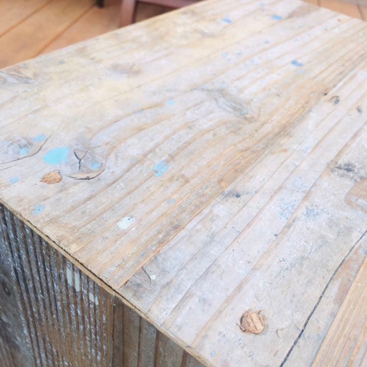 古材　マルチ収納BOX  1個　スタッキングボックス　道板　スツール　棚