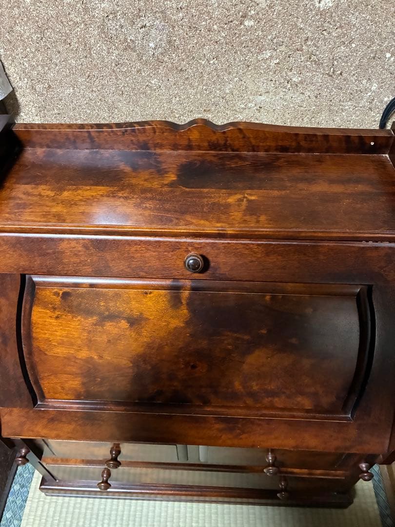 ライティングビューロー　文机　えぞインテリア　アンティーク家具