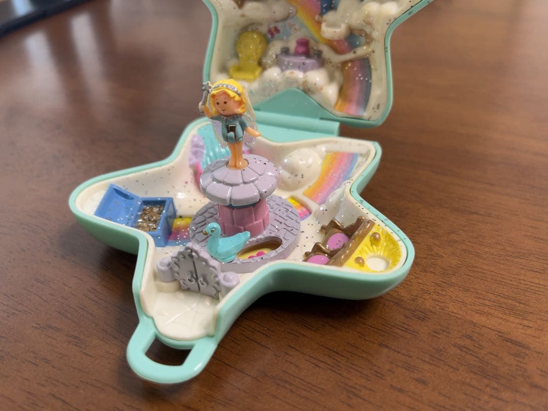 ポーリーポケット・虹のおまじないひろば・星型・パステルグリーン