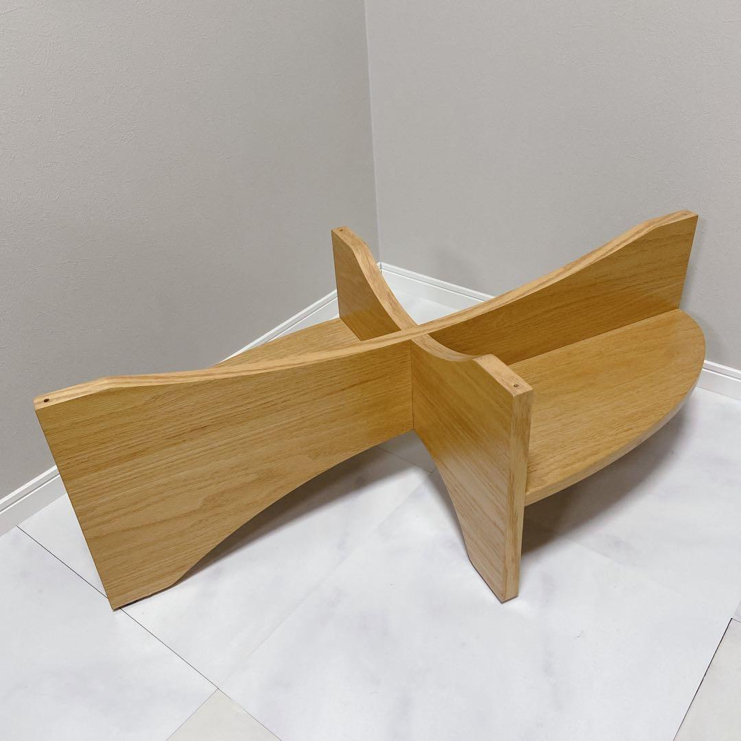 東谷 LE-454NA ガラストップ オーバルテーブル ナチュラル 美品