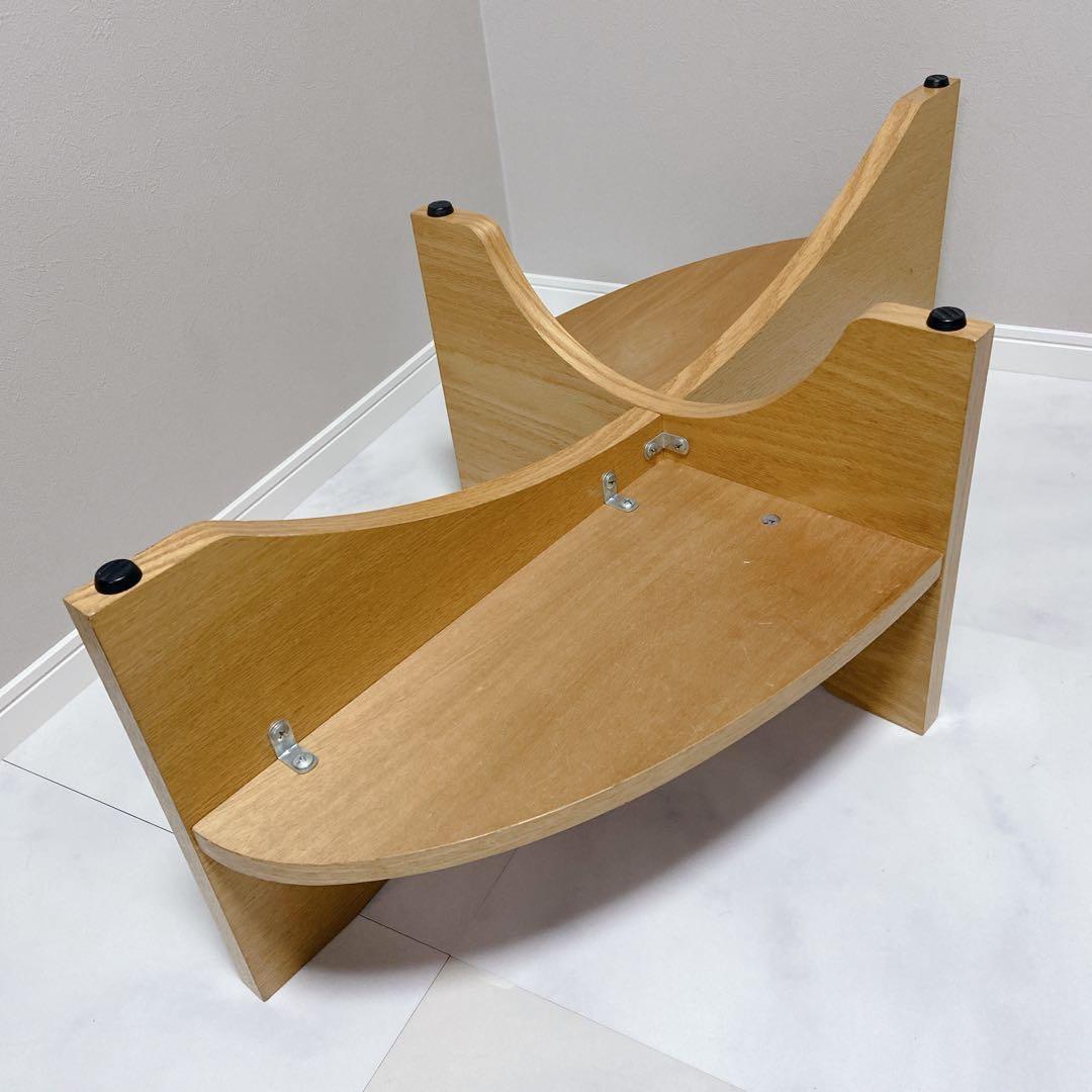 東谷 LE-454NA ガラストップ オーバルテーブル ナチュラル 美品