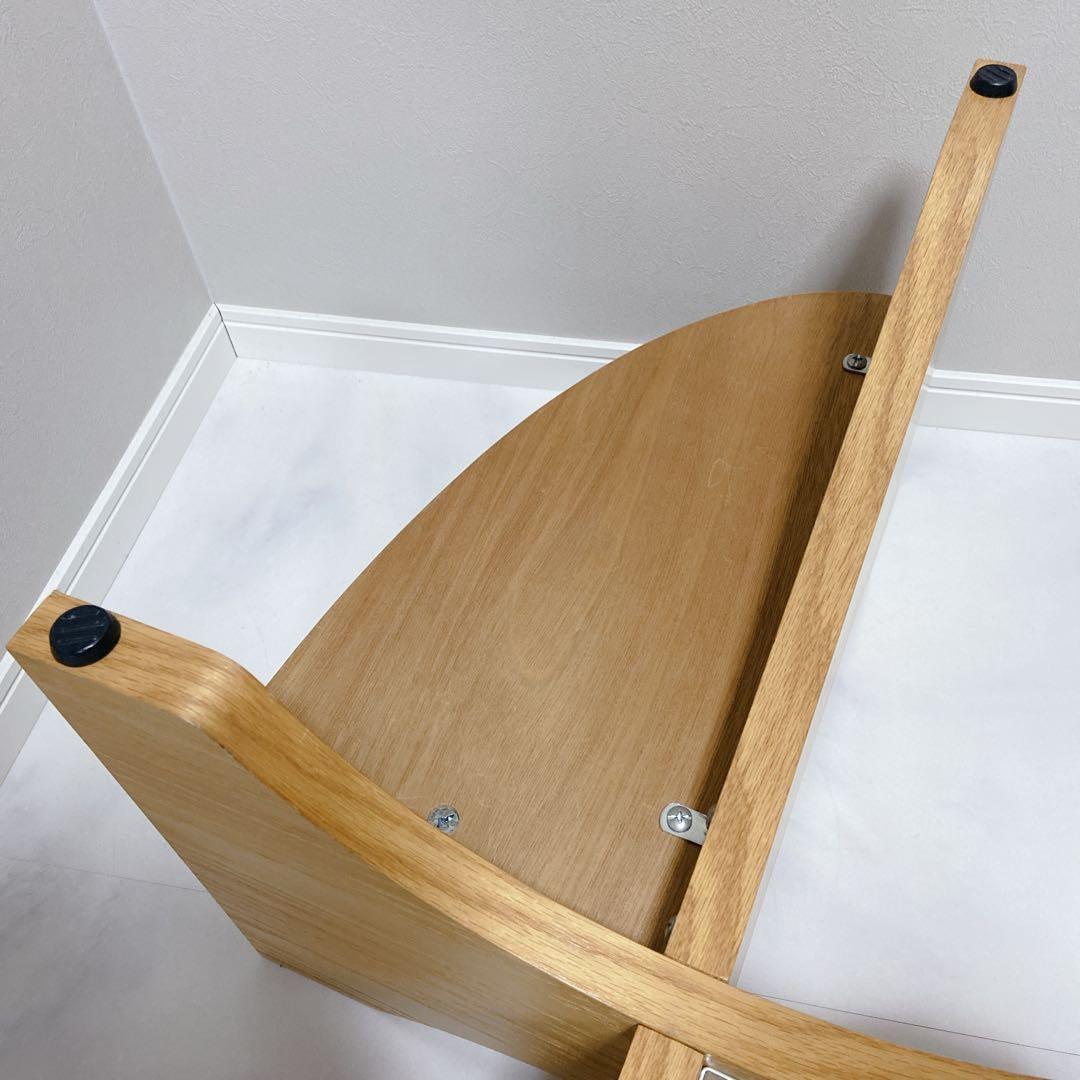 東谷 LE-454NA ガラストップ オーバルテーブル ナチュラル 美品