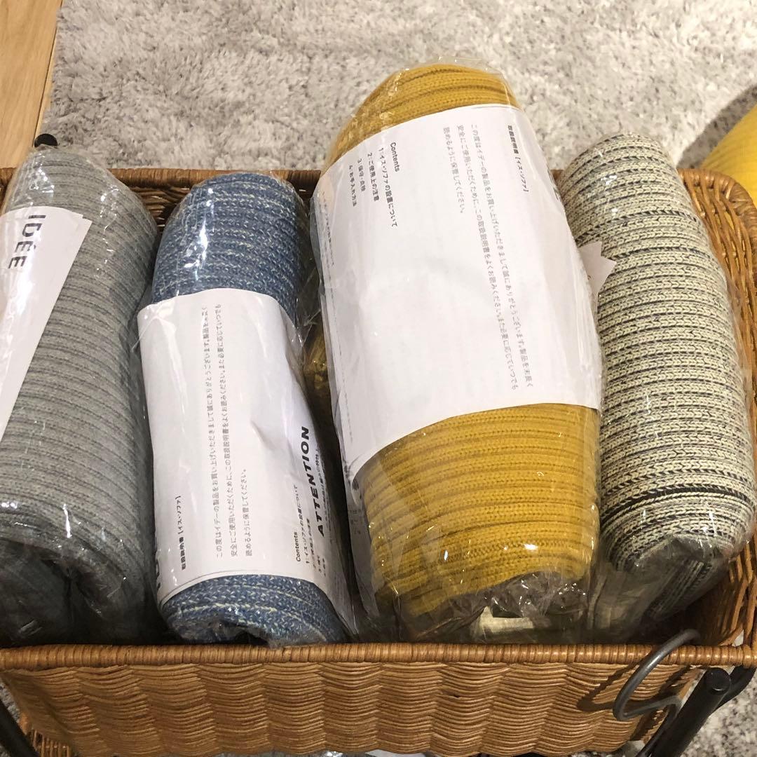 2026/01/07削除予定　ミニプーフ1個　本体カバーセット　セージグリーン