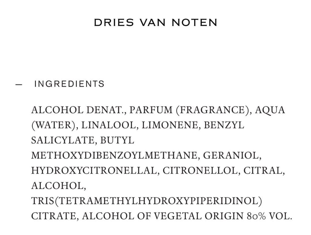 未使用 DRIES VAN NOTEN Orange Smoke 200ml