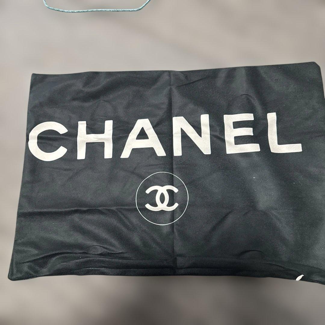 CHANEL ブラック クッションカバー 約30cm x 70cm