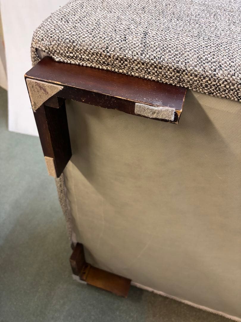 カバーリング式　ファブリック2Pソファ　クッション2個付き