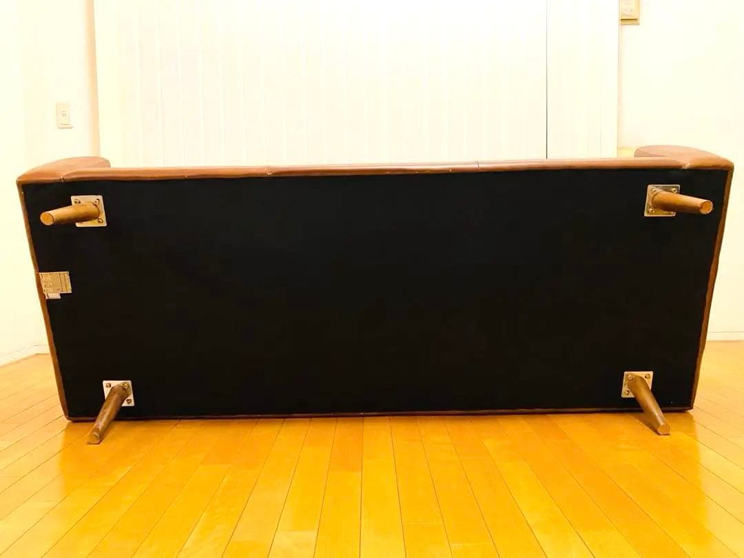 ✨引越し整理品✨【ウニコ】MOLN レザーソファー 3人掛け ダークブラウン