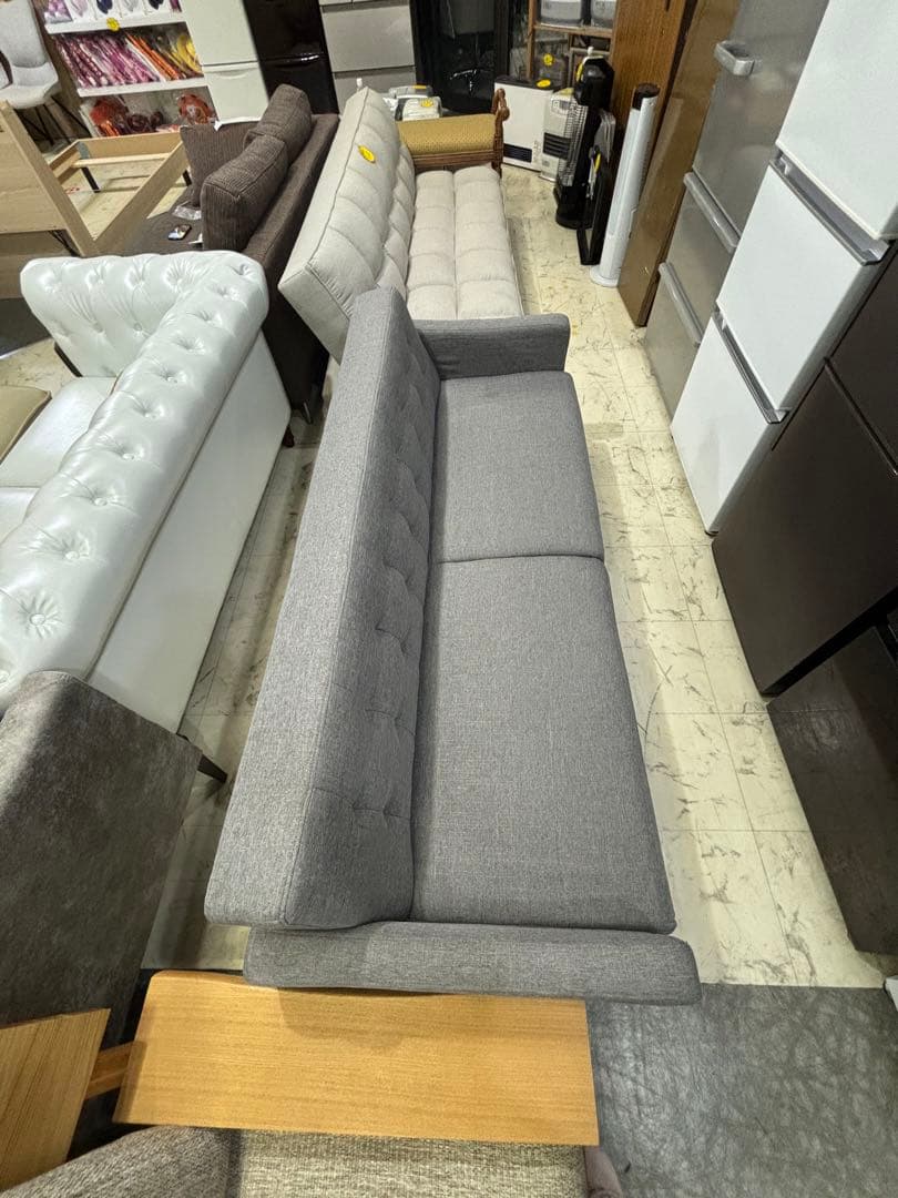 奥行きにこだわったソファベッド ダークグレー