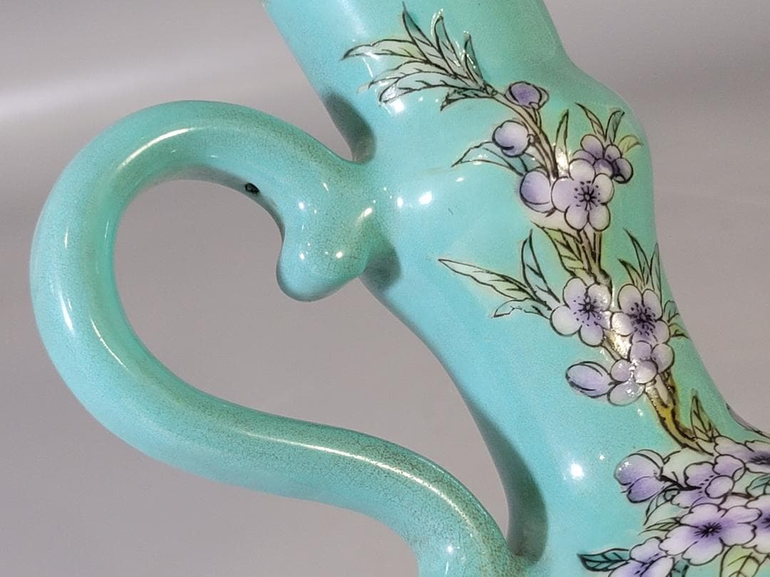 中国 色絵花模様 瓶 DT719