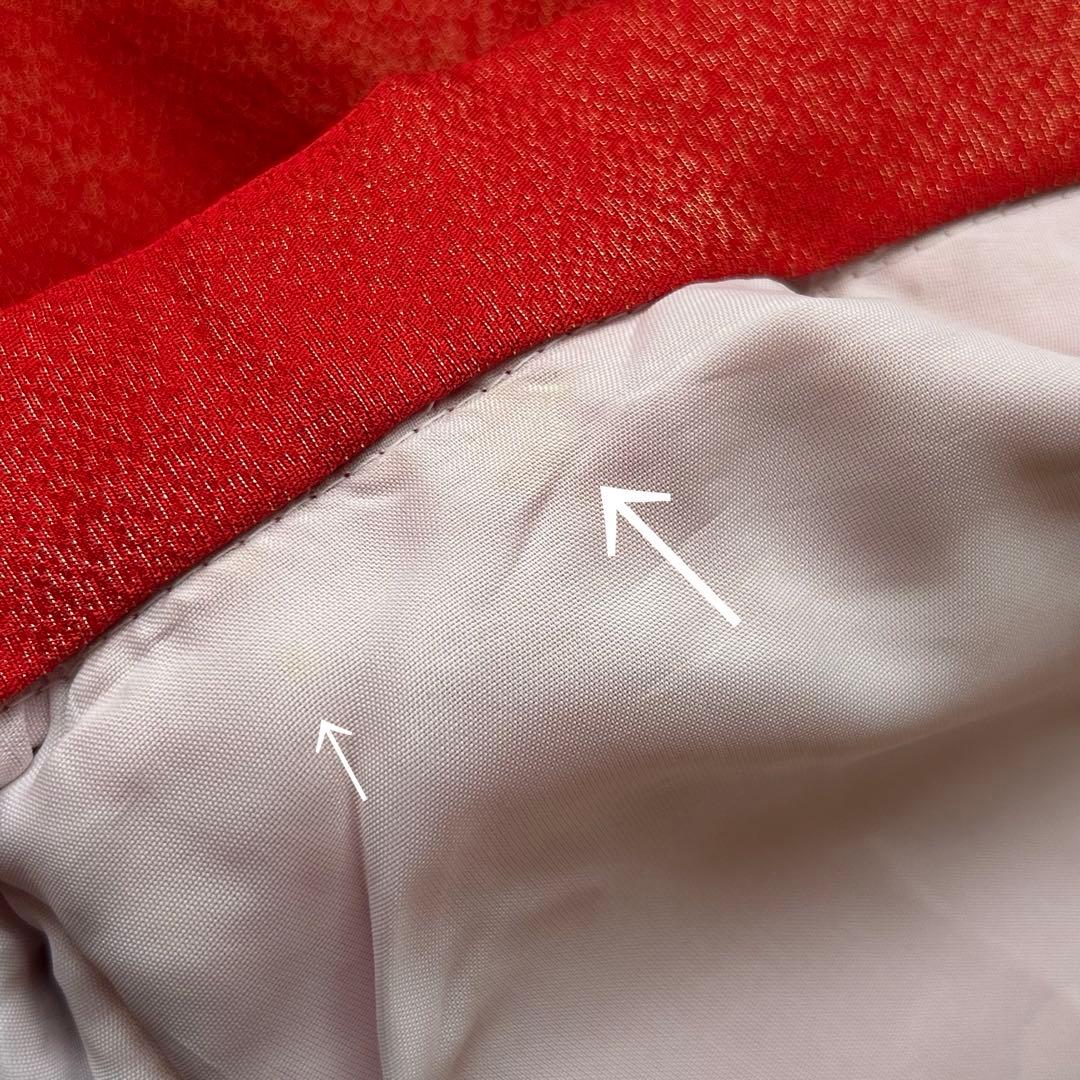 七五三 3歳 着物 753 正絹 被布 総絞り 三歳 赤 草履 金糸 花柄 毱