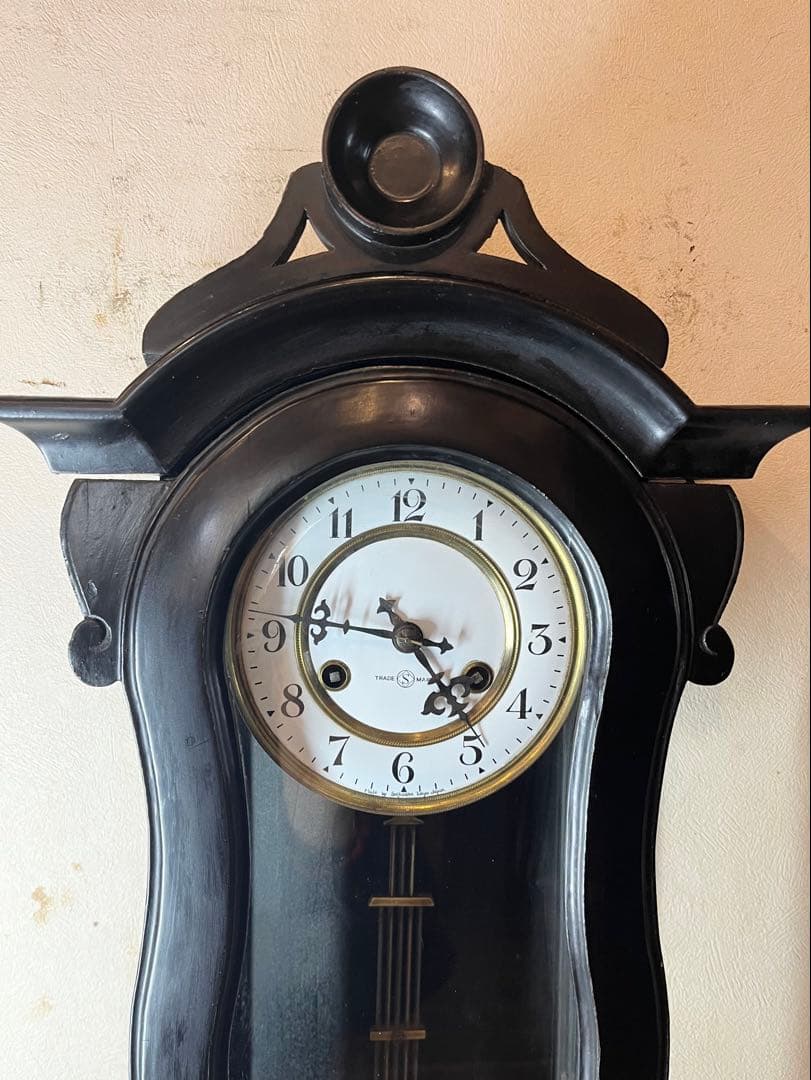 精工舎　ひさご　柱時計　古時計　振り子　ユンハンス　ゼンマイ　ボンボン　レトロ