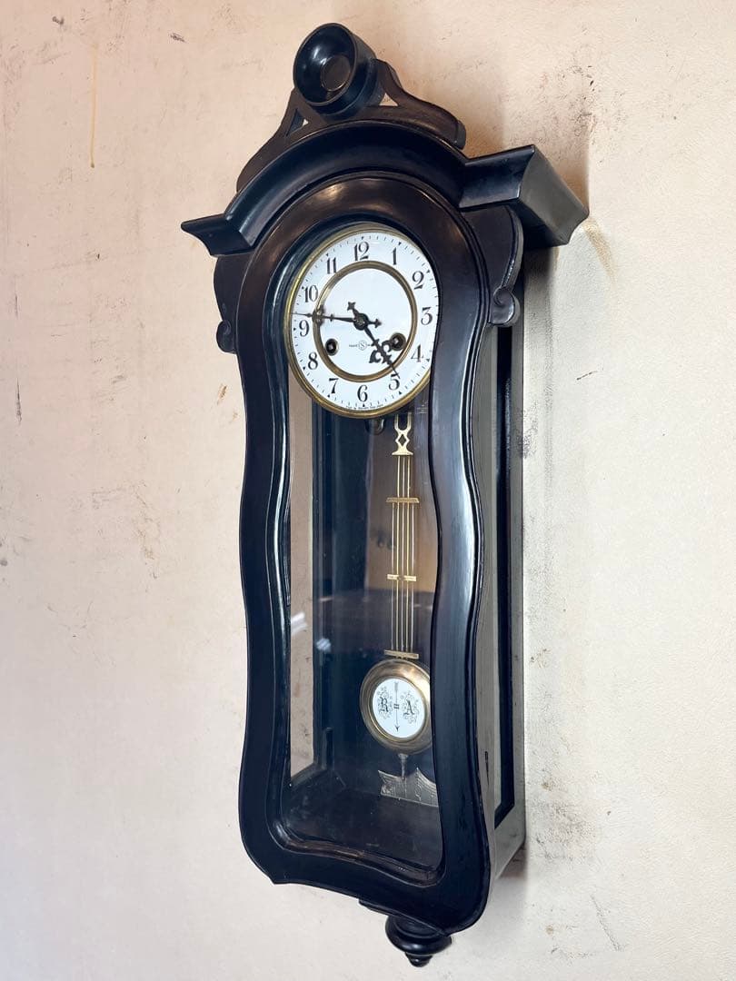 精工舎　ひさご　柱時計　古時計　振り子　ユンハンス　ゼンマイ　ボンボン　レトロ