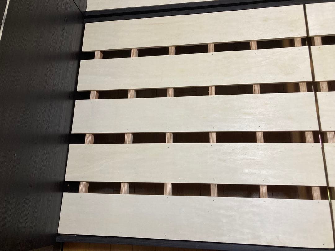 ②マナベインテリアハーツ　シングルベッド　フレーム　ダークブラウン