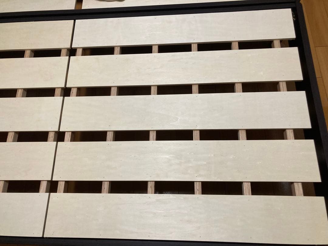 ②マナベインテリアハーツ　シングルベッド　フレーム　ダークブラウン