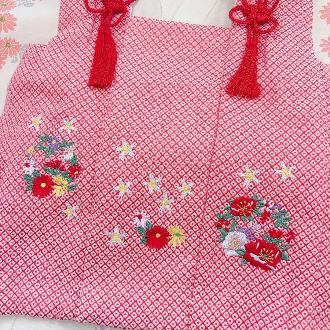 七五三　3歳　アンティーク　着物　被布　セット　草履　長襦袢　女の子　子供着物