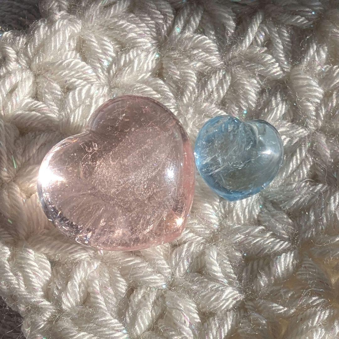 【美品】イーダーオーバーシュタイン磨きのモルガナイトとブルートパーズ